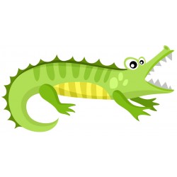 Sticker crocodile ouvre la gueule