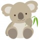 Sticker koala avec bambou