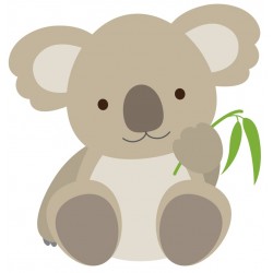 Sticker koala avec bambou
