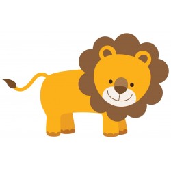 Sticker lion bebe