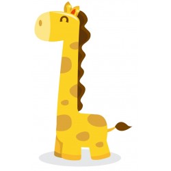 Sticker girafe happy chambre