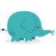 Sticker elephant gros chambre