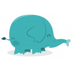 Sticker elephant gros chambre