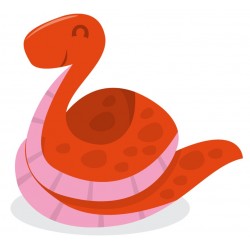Sticker serpent rouge chambre