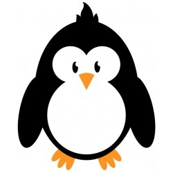 Sticker pingouin pose chambre