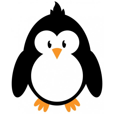 Sticker pingouin pose chambre