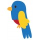 Sticker perroquet bleu