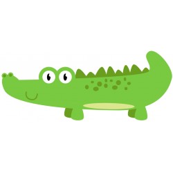 Sticker gros yeux de crocodile