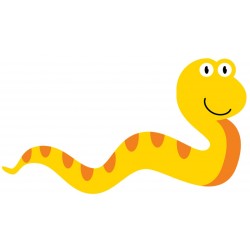 Sticker serpent jaune