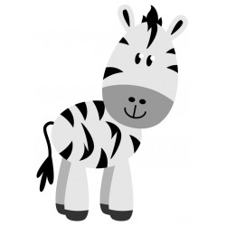 Sticker zebre nous regarde