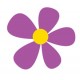 Sticker fleur violette