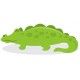 Sticker croco mange trop de gateau