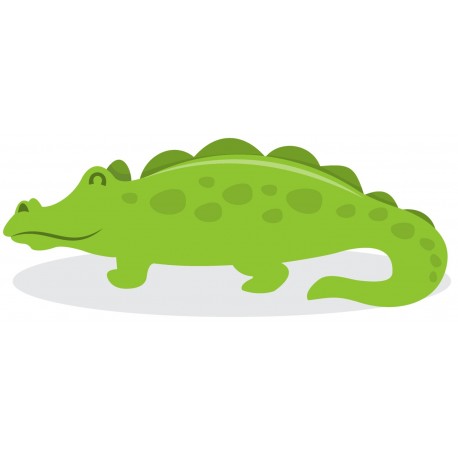 Sticker croco mange trop de gateau