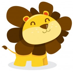 Sticker lion coquin