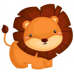 Sticker lion tristounette