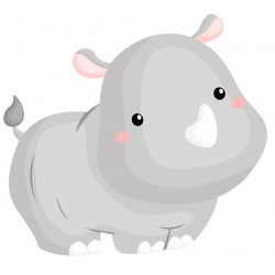Sticker rhino bebe