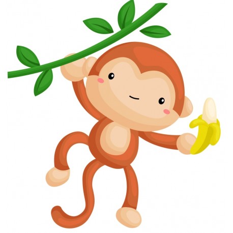 Sticker singe mange banane