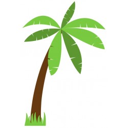 Sticker palmier deco chambre enfant