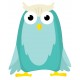 Sticker hibou orange