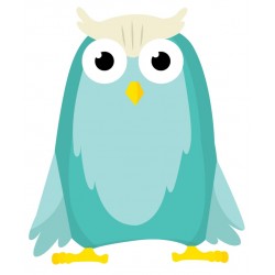 Sticker hibou orange