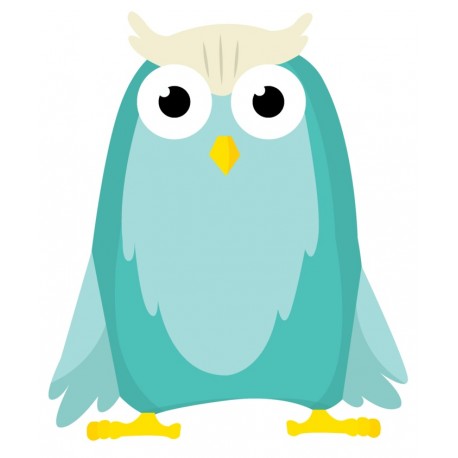 Sticker hibou orange