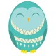 Sticker hibou vert en vol
