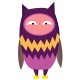 Sticker hibou yeux rond