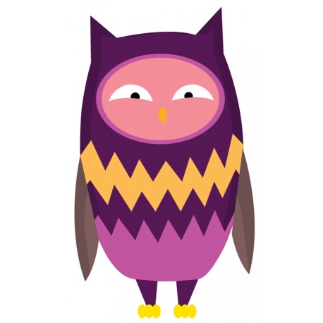 Sticker hibou yeux rond