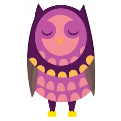 Sticker hibou gros vert