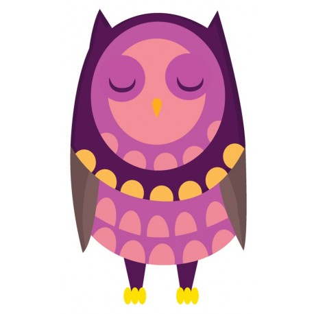 Sticker hibou gros vert