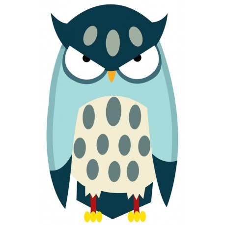 Sticker hibou furieux