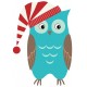 Sticker chouette rose