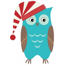Sticker chouette rose