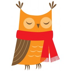 Sticker chouette clin d'oeil