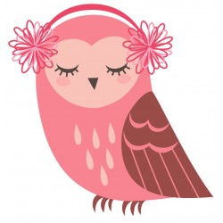 Sticker chouette avec echarpe