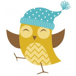 Sticker chouette avec cache oreille