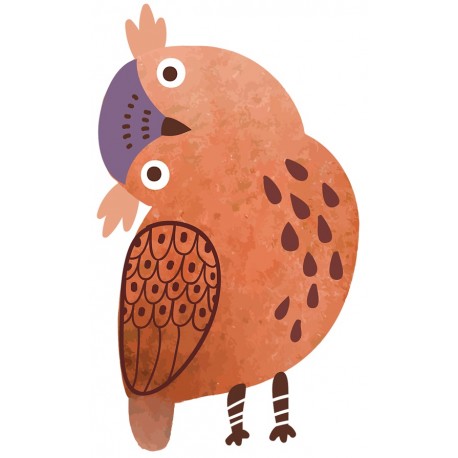 Sticker chouette furieux