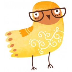 Sticker chouette tord cou