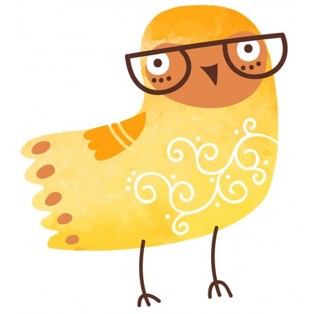 Sticker chouette tord cou