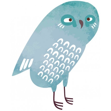 Sticker chouette avec lunette