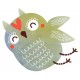 Sticker hibou marron