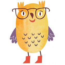 Sticker hibou happy