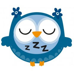 Sticker hibou tout rond