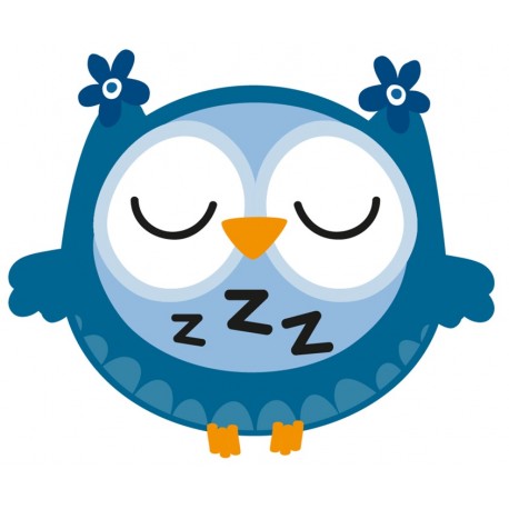 Sticker hibou tout rond