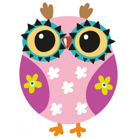 Sticker hibou soleil