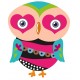 Sticker petit hibou déco chambre