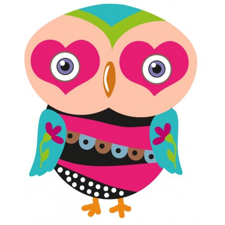 Sticker petit hibou déco chambre