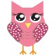 Sticker petit hibou crane rase