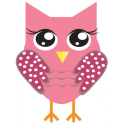 Sticker petit hibou crane rase