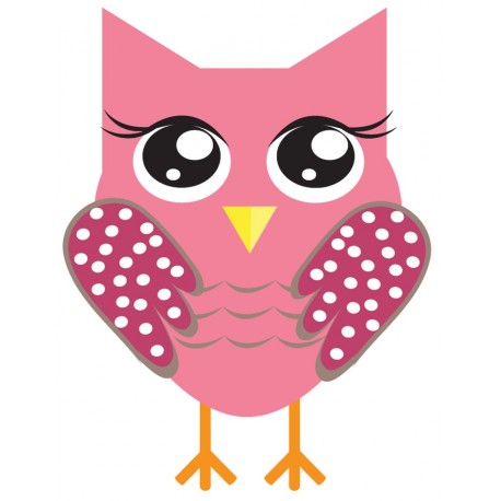 Sticker petit hibou crane rase